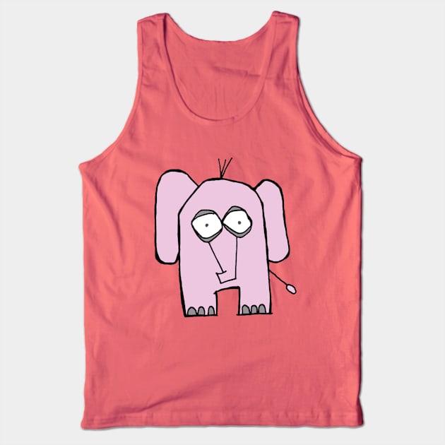 Jimi The Pink Elephant Tank Top by Bollocks